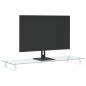 vidaXL Monitorständer Weiß 100x35x8 cm Hartglas und Metall vidaXL Monitorständer Weiß 100x35x8 cm Hartglas und Metall