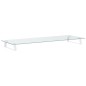 vidaXL Monitorständer Weiß 100x35x8 cm Hartglas und Metall vidaXL Monitorständer Weiß 100x35x8 cm Hartglas und Metall