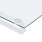 vidaXL Monitorständer Weiß 100x35x8 cm Hartglas und Metall vidaXL Monitorständer Weiß 100x35x8 cm Hartglas und Metall