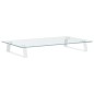 vidaXL Monitorständer Weiß 60x35x8 cm Hartglas und Metall vidaXL Monitorständer Weiß 60x35x8 cm Hartglas und Metall