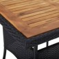 5-tlg. Garten-Essgruppe Schwarz Poly Rattan und Akazienholz 5-tlg. Garten-Essgruppe Schwarz Poly Rattan und Akazienholz