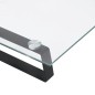 vidaXL Monitorständer Schwarz 80x35x8 cm Hartglas und Metall vidaXL Monitorständer Schwarz 80x35x8 cm Hartglas und Metall