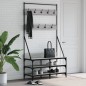 vidaXL Kleiderständer mit Schuhablage Grau Sonoma 100x40x184 cm vidaXL Kleiderständer mit Schuhablage Grau Sonoma 100x40x184 cm