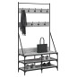 vidaXL Kleiderständer mit Schuhablage Grau Sonoma 100x40x184 cm vidaXL Kleiderständer mit Schuhablage Grau Sonoma 100x40x184 cm