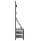 vidaXL Kleiderständer mit Schuhablage Grau Sonoma 100x40x184 cm vidaXL Kleiderständer mit Schuhablage Grau Sonoma 100x40x184 cm