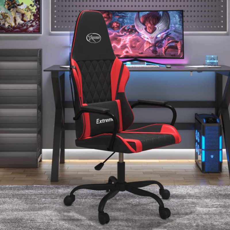 vidaXL Gaming-Stuhl mit Massagefunktion Schwarz und Rot Kunstleder vidaXL Gaming-Stuhl mit Massagefunktion Schwarz und Rot Kunstleder