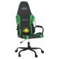 vidaXL Gaming-Stuhl mit Massagefunktion Schwarz und Grün Kunstleder vidaXL Gaming-Stuhl mit Massagefunktion Schwarz und Grün Kunstleder