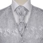Hochzeitswesten-Set Herren Paisley Größe 52 Silbern Hochzeitswesten-Set Herren Paisley Größe 52 Silbern