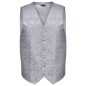 Hochzeitswesten-Set Herren Paisley Größe 52 Silbern Hochzeitswesten-Set Herren Paisley Größe 52 Silbern