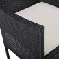 5-tlg. Garten-Essgruppe Schwarz Poly Rattan und Akazienholz 5-tlg. Garten-Essgruppe Schwarz Poly Rattan und Akazienholz