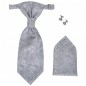 Hochzeitswesten-Set Herren Paisley Größe 52 Silbern Hochzeitswesten-Set Herren Paisley Größe 52 Silbern