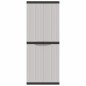 vidaXL Gartenschrank Grau und Schwarz 65x37x165 cm PP vidaXL Gartenschrank Grau und Schwarz 65x37x165 cm PP