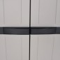 vidaXL Gartenschrank Grau und Schwarz 65x37x165 cm PP vidaXL Gartenschrank Grau und Schwarz 65x37x165 cm PP