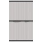 vidaXL Gartenschrank Grau und Schwarz 97x37x165 cm PP vidaXL Gartenschrank Grau und Schwarz 97x37x165 cm PP
