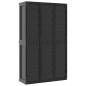 vidaXL Gartenschrank Grau und Schwarz 97x37x165 cm PP vidaXL Gartenschrank Grau und Schwarz 97x37x165 cm PP