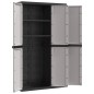 vidaXL Gartenschrank Grau und Schwarz 97x37x165 cm PP vidaXL Gartenschrank Grau und Schwarz 97x37x165 cm PP
