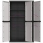 vidaXL Gartenschrank Grau und Schwarz 97x37x165 cm PP vidaXL Gartenschrank Grau und Schwarz 97x37x165 cm PP