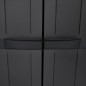vidaXL Gartenschrank Schwarz 97x37x165 cm PP vidaXL Gartenschrank Schwarz 97x37x165 cm PP