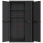vidaXL Gartenschrank Schwarz 97x37x165 cm PP vidaXL Gartenschrank Schwarz 97x37x165 cm PP