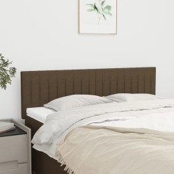 vidaXL Kopfteile 2 Stk. Dunkelbraun 72x5x78/88 cm Stoff