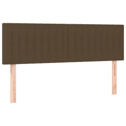 vidaXL Kopfteile 2 Stk. Dunkelbraun 72x5x78/88 cm Stoff