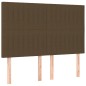 vidaXL Bettgestell mit Kopfteil Dunkelbraun 140x190 cm Stoff vidaXL Bettgestell mit Kopfteil Dunkelbraun 140x190 cm Stoff