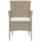 5-tlg. Garten-Essgruppe Poly Rattan Beige 5-tlg. Garten-Essgruppe Poly Rattan Beige