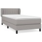vidaXL Boxspringbett mit Matratze Hellgrau 90x190 cm Stoff vidaXL Boxspringbett mit Matratze Hellgrau 90x190 cm Stoff