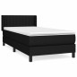 vidaXL Boxspringbett mit Matratze Schwarz 90x200 cm Stoff vidaXL Boxspringbett mit Matratze Schwarz 90x200 cm Stoff
