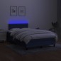 vidaXL Boxspringbett mit Matratze & LED Blau 120x200 cm Stoff vidaXL Boxspringbett mit Matratze & LED Blau 120x200 cm Stoff