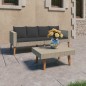 vidaXL 2-tlg. Garten-Lounge-Set mit Auflagen Poly Rattan Beige vidaXL 2-tlg. Garten-Lounge-Set mit Auflagen Poly Rattan Beige