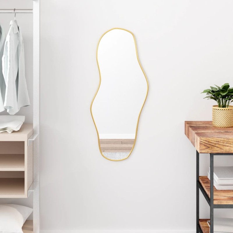 vidaXL Wandspiegel Golden 80x35 cm vidaXL Wandspiegel Golden 80x35 cm