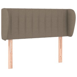 vidaXL Kopfteil mit Ohren Taupe 93x23x78/88 cm Stoff