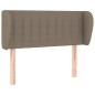 vidaXL Kopfteil mit Ohren Taupe 93x23x78/88 cm Stoff
