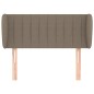 vidaXL Kopfteil mit Ohren Taupe 93x23x78/88 cm Stoff