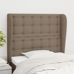 vidaXL Kopfteil mit Ohren Taupe 93x23x118/128 cm Stoff