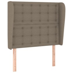 vidaXL Kopfteil mit Ohren Taupe 93x23x118/128 cm Stoff