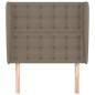 vidaXL Kopfteil mit Ohren Taupe 93x23x118/128 cm Stoff