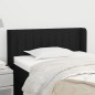 vidaXL Kopfteil mit Ohren Schwarz 83x16x78/88 cm Stoff