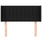 vidaXL Kopfteil mit Ohren Schwarz 83x16x78/88 cm Stoff
