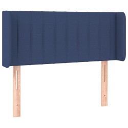 vidaXL Kopfteil mit Ohren Blau 93x16x78/88 cm Stoff
