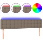 vidaXL LED Kopfteil Taupe 180x5x78/88 cm Stoff vidaXL LED Kopfteil Taupe 180x5x78/88 cm Stoff