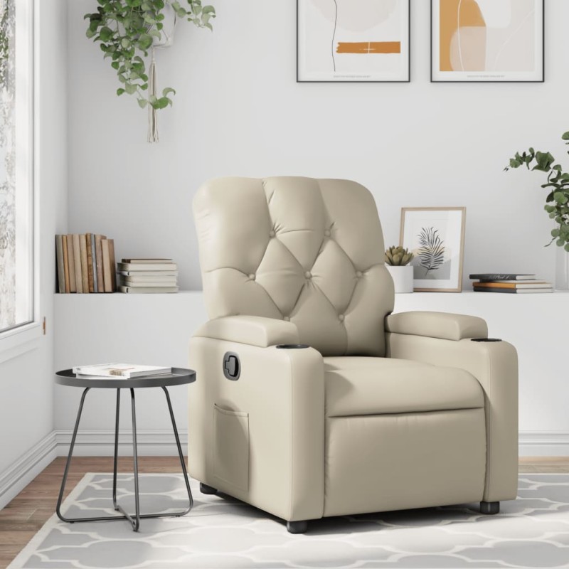 vidaXL Relaxsessel Creme Kunstleder vidaXL Relaxsessel Creme Kunstleder