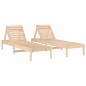 vidaXL Sonnenliegen 2 Stk. mit Tisch Massivholz Kiefer vidaXL Sonnenliegen 2 Stk. mit Tisch Massivholz Kiefer