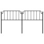 vidaXL Kopfteil Metall Schwarz 180 cm