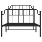 vidaXL Bettgestell mit Kopf- und Fußteil Metall Schwarz 100x200 cm vidaXL Bettgestell mit Kopf- und Fußteil Metall Schwarz 100x200 cm