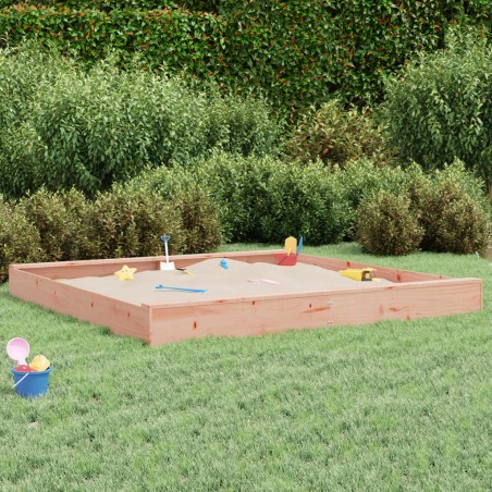 vidaXL Sandkasten mit Sitzen Quadratisch Massivholz Douglasie