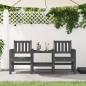 vidaXL Gartenbank mit Tisch 2-Sitzer Grau Massivholz Kiefer vidaXL Gartenbank mit Tisch 2-Sitzer Grau Massivholz Kiefer