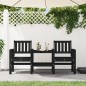 vidaXL Gartenbank mit Tisch 2-Sitzer Schwarz Massivholz Kiefer vidaXL Gartenbank mit Tisch 2-Sitzer Schwarz Massivholz Kiefer