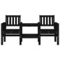 vidaXL Gartenbank mit Tisch 2-Sitzer Schwarz Massivholz Kiefer vidaXL Gartenbank mit Tisch 2-Sitzer Schwarz Massivholz Kiefer